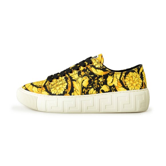 Versace Women's St. Barocco Print Canvas Sneakers Shoes US 7 IT 37 - Picture 2 of 8